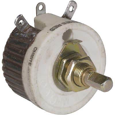 1pc OHMITE RHS15RE Rheostat,WW,Rest 15 Ohms,Pwr-Rtg 25 W,Cur-Rtg 1.29 A,Lug,Sha