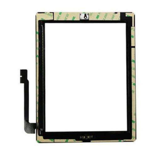 New Complete Front Glass/Digitizer Assembly For IPad 2 - Black, Includes Home Button & Adhesive