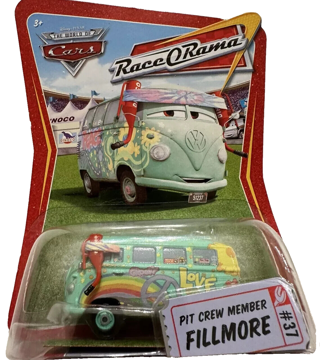 World of Cars Race-O-Rama Pit Crew Member Fillmore 1:55 Diecast