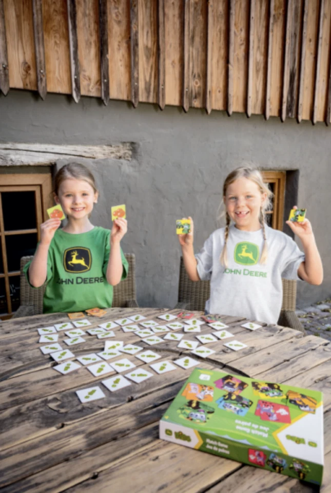 Camiseta John Deere Manga Corta Logo Tractor Gráfico Camiseta Gris Juvenil Pequeña (8) Foto 4 de 4