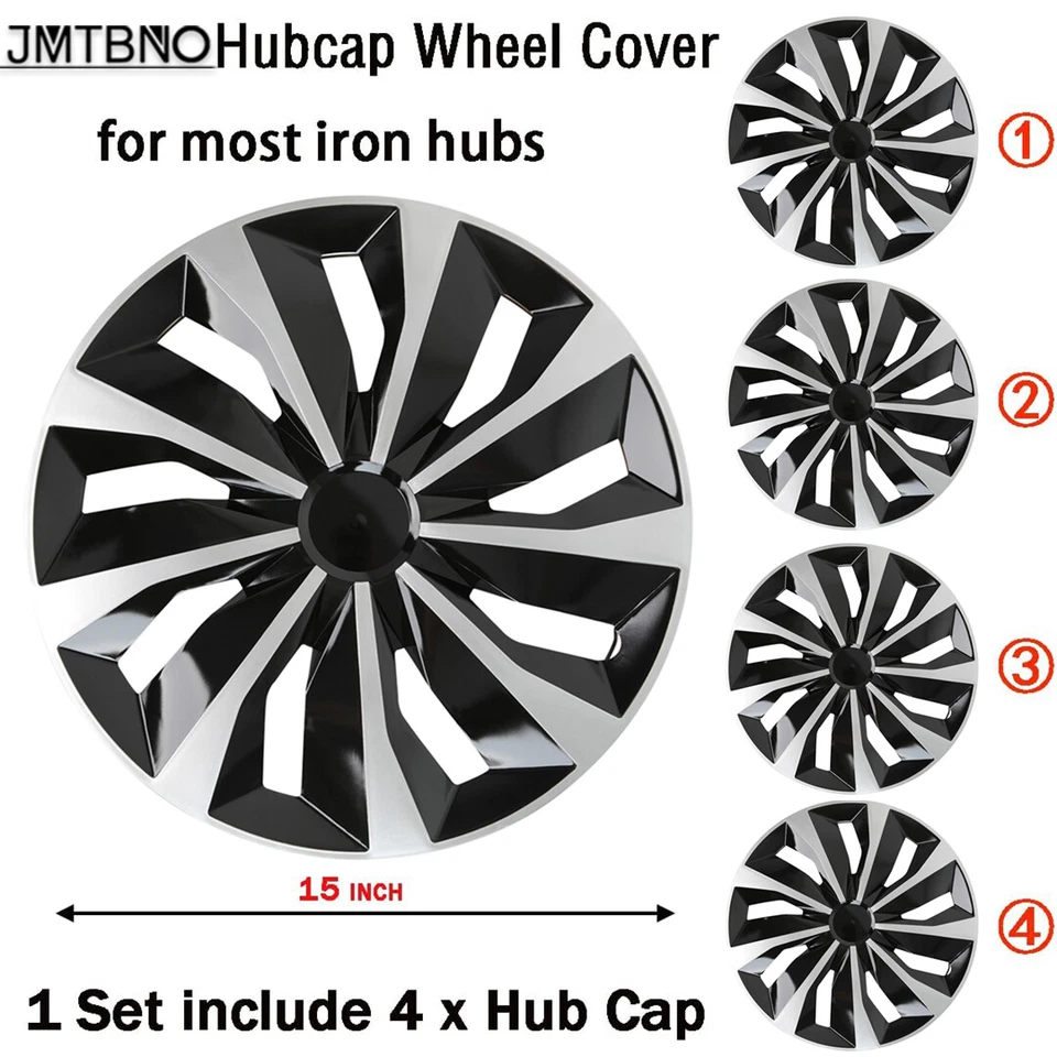 Juego de 4 cubiertas de rueda tapacubos a presión para Scion XB de 15" para neumáticos R15 y llantas de acero Foto 4 de 4