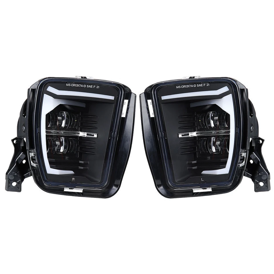 Paar Schwarz LED Nebelscheinwerfer mit Tagfahrlicht für Dodge Ram 1500 2013-2018 - Bild 2 von 4