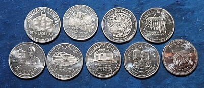 1978-86 CANADA (Lot Of 9) ATHABASCA AB TRADE DOLLARS TOKEN COIN