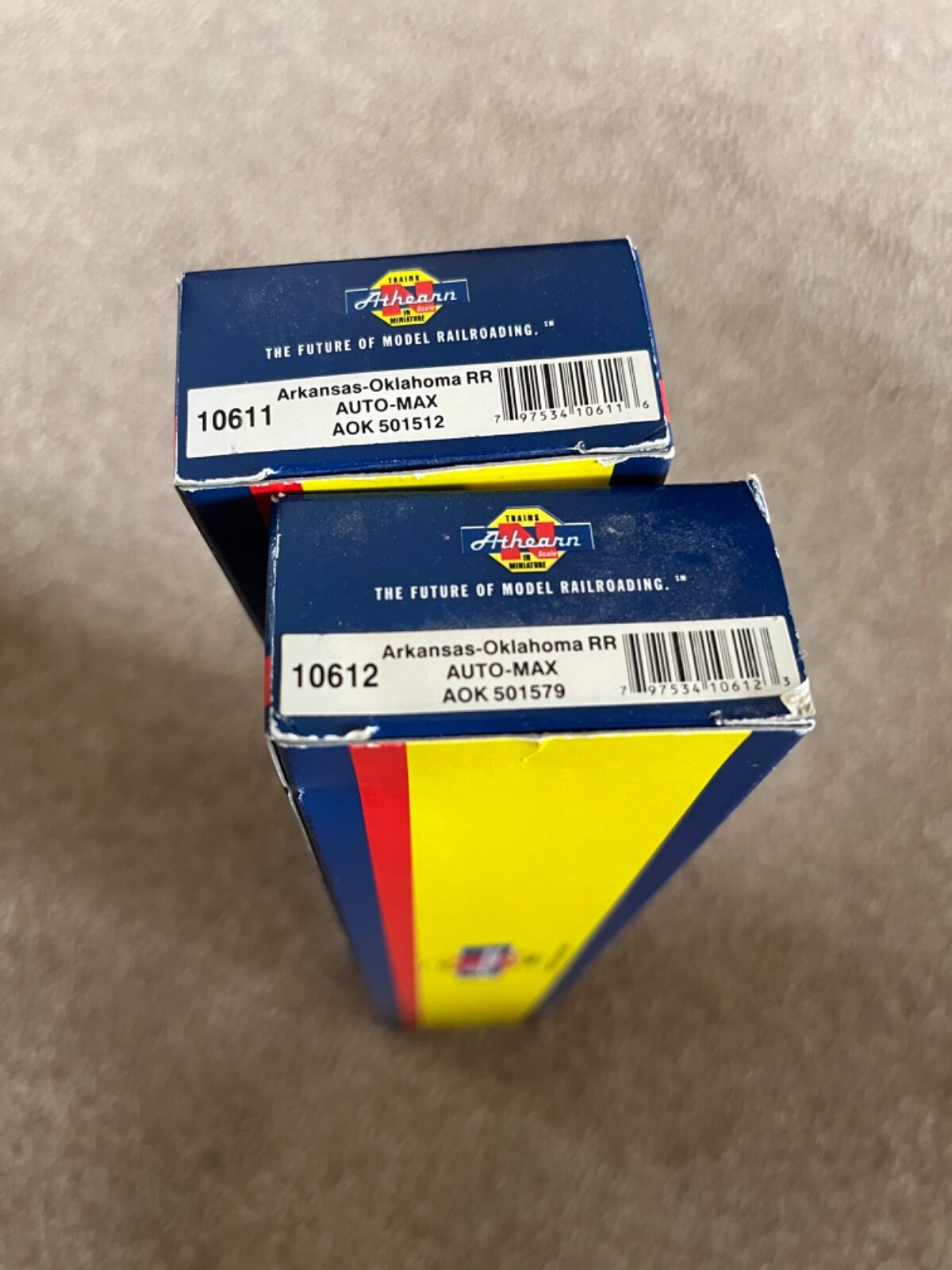 ATHEARN N SCALE/GAUGE ARKANSASOKLAHOMA RAILROAD AUTOMAX US WAGONS X2