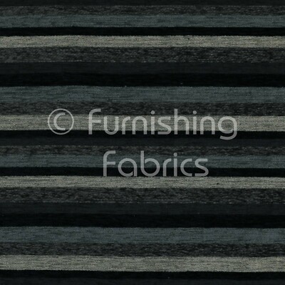 Hochwertiger Designer weicher Luxus gestreifter Polsterstoff Innenstoff grau Chenille