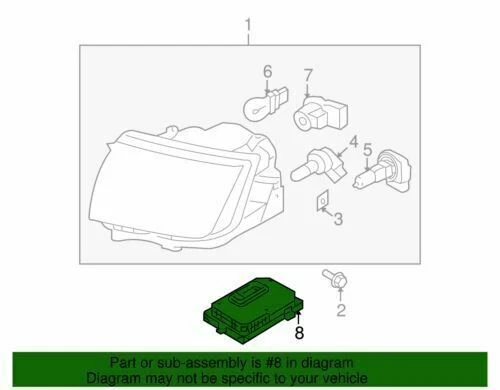Módulo de control de faros izquierdo original Ford Lincoln 2007-2010 MKX 7A1Z-13K198-A Foto 2 de 3