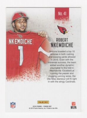2016 PANINI DAY FOOTBALL ROOKIE ROBERT NKEMDICHE ARIZONA CARDINALS