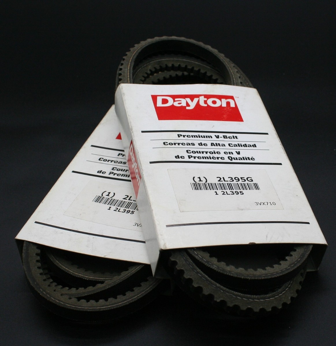 Two (2) Dayton 3VX-710 Premium V-Belt 71