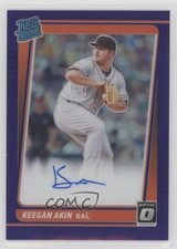 2021 Donruss Optic Rated Rookie Signatures Purple Prizm Keegan Akin Auto 10il