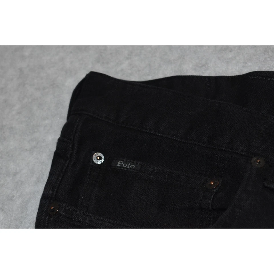 Polo Ralph Lauren Jeans Mens Size 48 x 32 Black Denim Hampton Relaxed Straight  - Image 4 of 4
