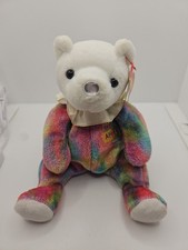 TY BEANIE BABIES BEAR Collectable April Rainbow Birthday Bear 2002 Retired