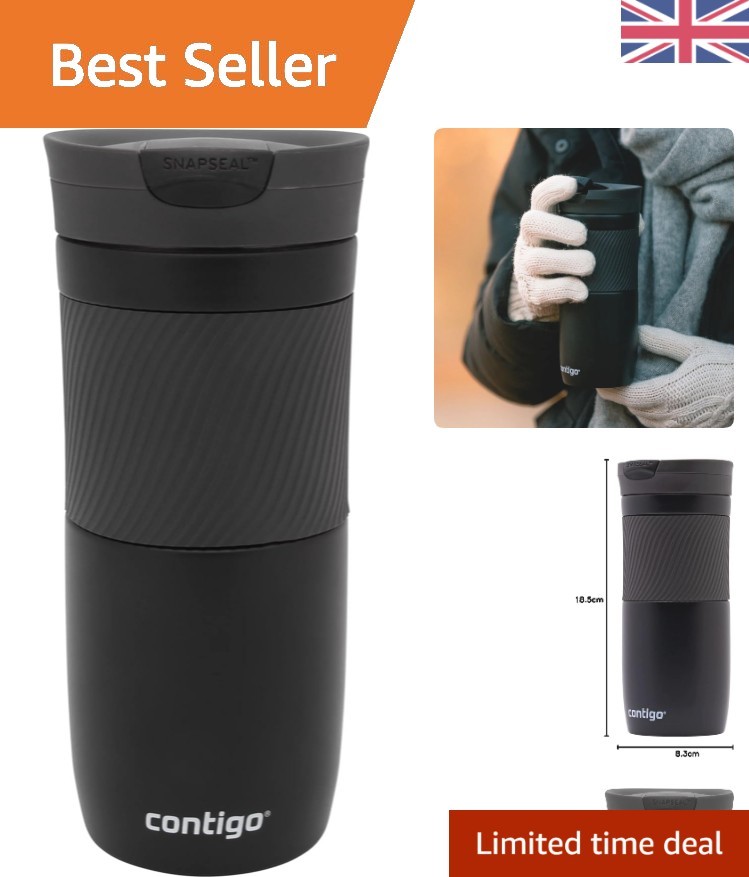 Byron SNAPSEAL Travel Mug 470ml - Leak Proof, Insulated for Hot & Cold Drinks