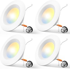 4 Pack 5/6 inch 5CCT LED Recessed Lighting, Retrofit Can Light, White