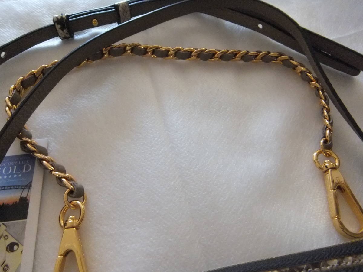 COCOCELUX GOLD Wallet Python Bordeaux Hand Should… - image 8