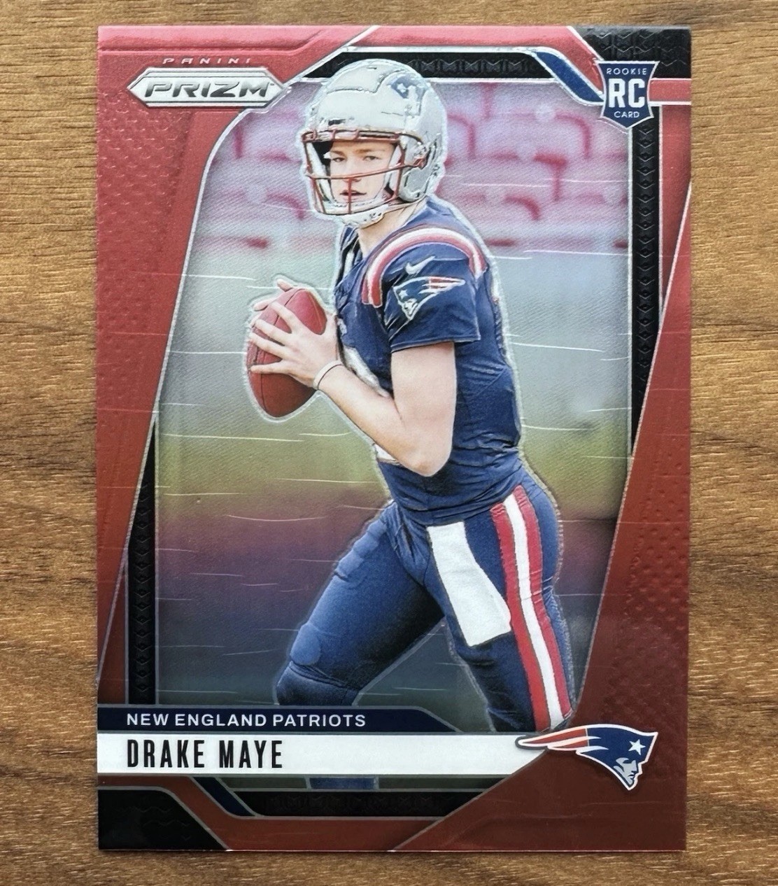 2024 Panini Prizm Drake Maye Red Prizm SSP RC Rookie Patriots #329