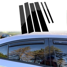 Glossy Black Pillar Posts 6pc Set Door Cover Trim Kit For Dodge Charger 2011-20