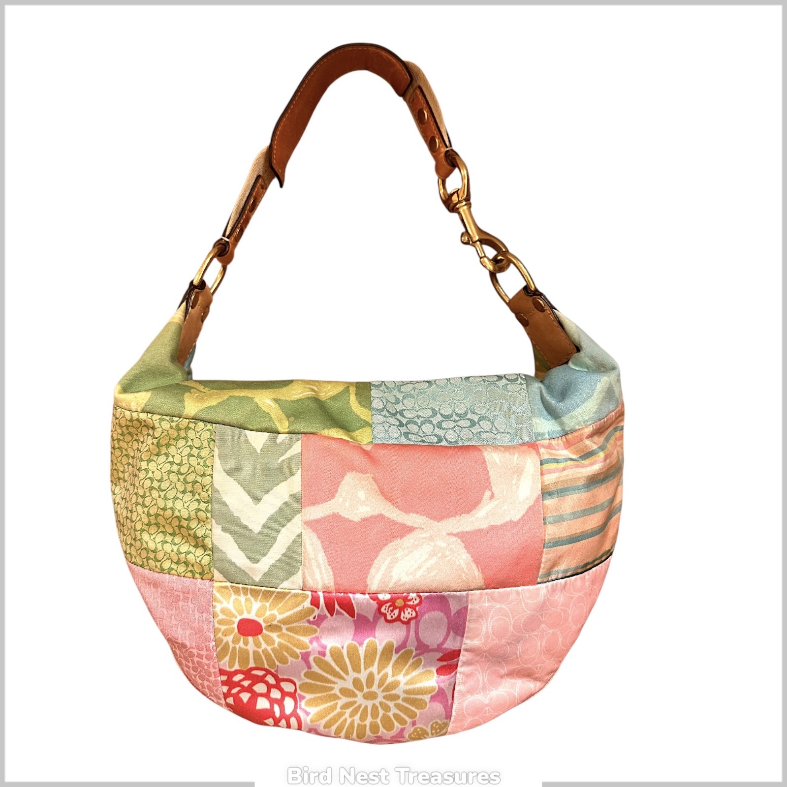 COACH Y2K Patchwork Signature C Multicolor Hobo Bag 3… - Gem