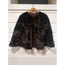 Glamorous Faux Fur Womens Stole Wrap Cape One Size Brown