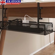 Under Desk Cable Tray Management No Drill Tidy Wire Cord Organizer Storage Rack