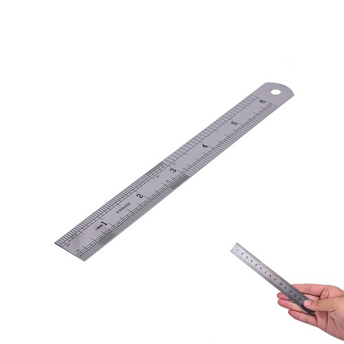 1PC Metric Rule Precision Double Sided Measuring Tool 15cm Metal Ruler ...