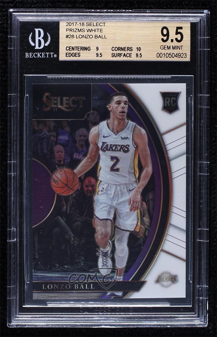 2017 Panini Select Concourse White Prizm 95/149 Lonzo Ball BGS 9.5 GEM MINT 0b67