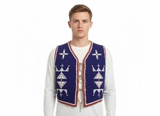 Powwow Regalia Vest Hand Beaded Native Traditional Tribal Outfit PRV170