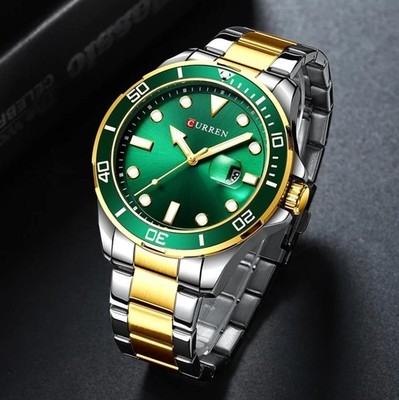 47MM CURREN Quartz Men's Luxury Watch Dive 30M Waterproof Luminous Stainless NEW