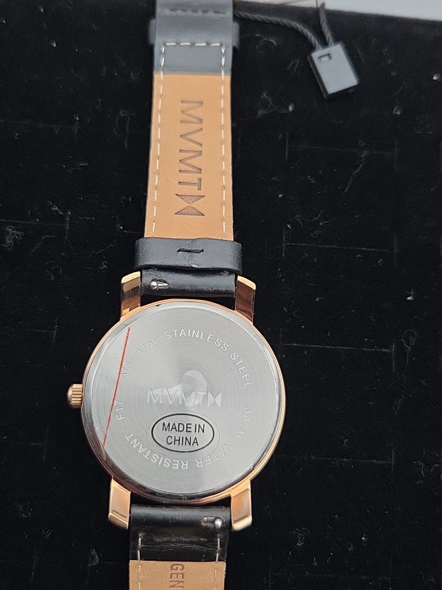 MVNT MENS Rose Gold Brown Leather Watch Works New Battery Amazon.com: MVMT Men main image 3