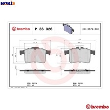 BRAKE PAD SET DISC BRAKE P 36 026 FOR JAGUAR 508PS 5.0L 8cyl XF