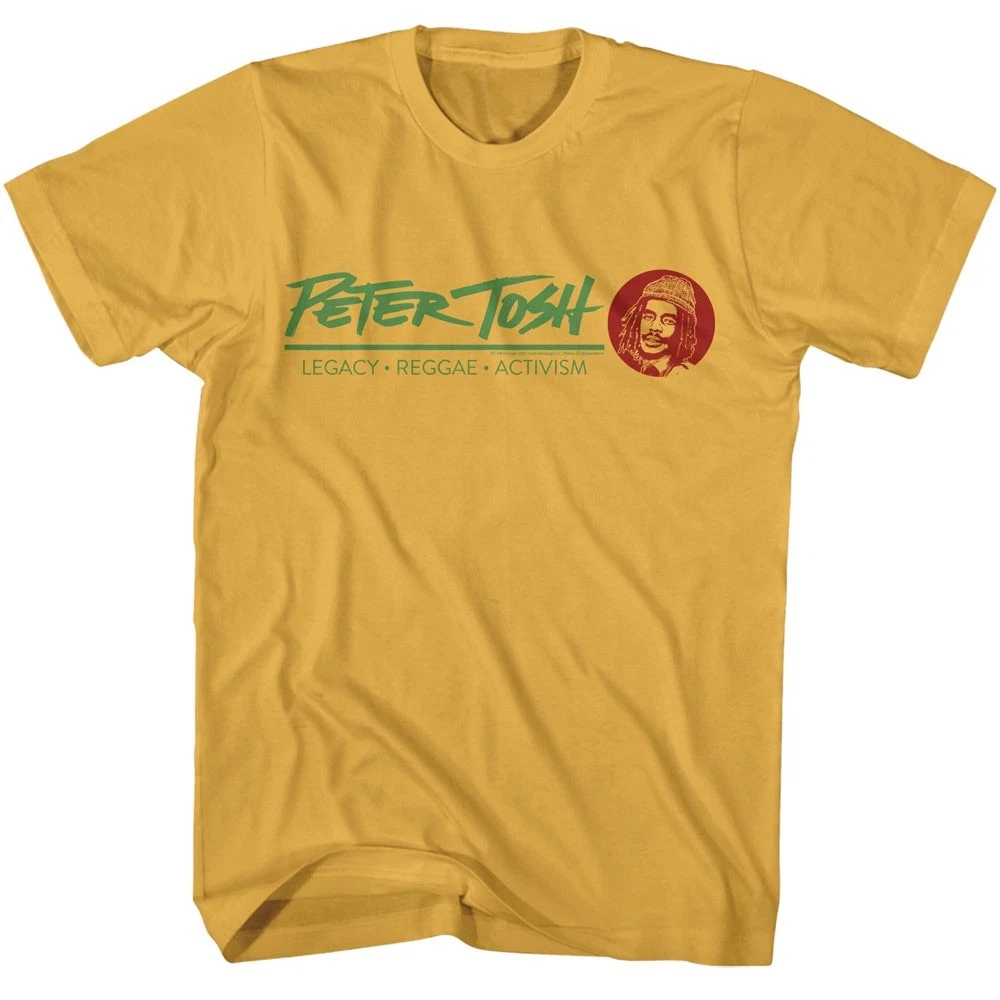 T-shirt Peter Tosh Manches Courtes - Noir, Col Rond, Homme, Tailles S à 345XL XZ763