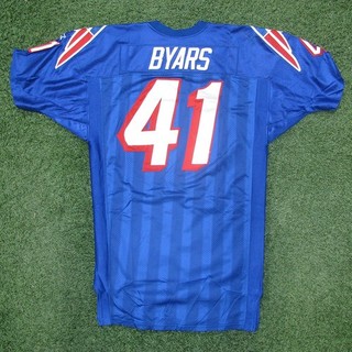 1996 Keith Byars Game Worn Royal New England Patriots Jersey