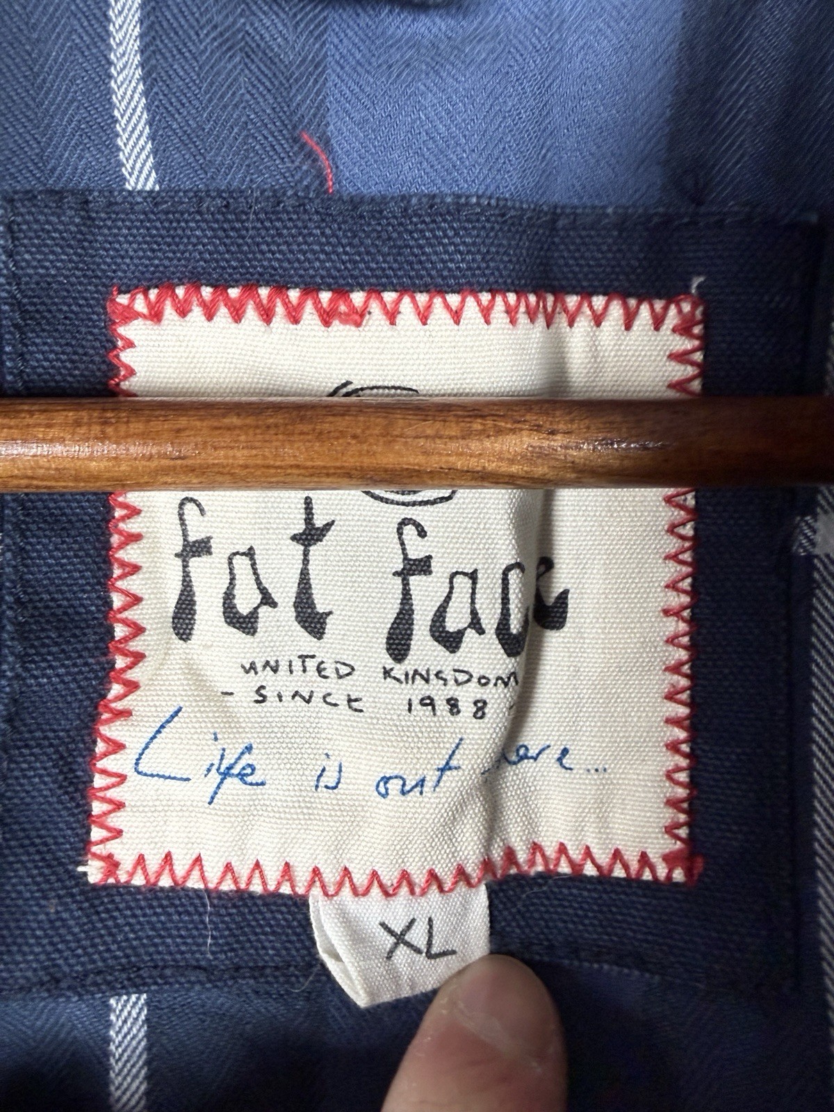 Fat Face Jacket Mens Extra Large Blue Chore Canvas Utility Workwear Heavy image 8