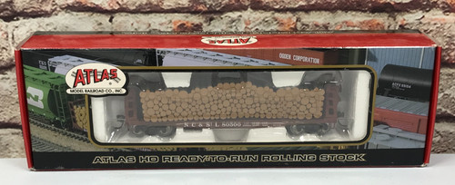 Vagón de tren plano Atlas escala HO 1615-1 GSC madera para celulosa NC y St. L #80500 nuevo caja abierta | Condition: New