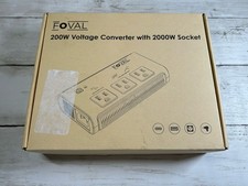 Foval 200W Travel Voltage Converter with 2000W Socket Multiple Countries