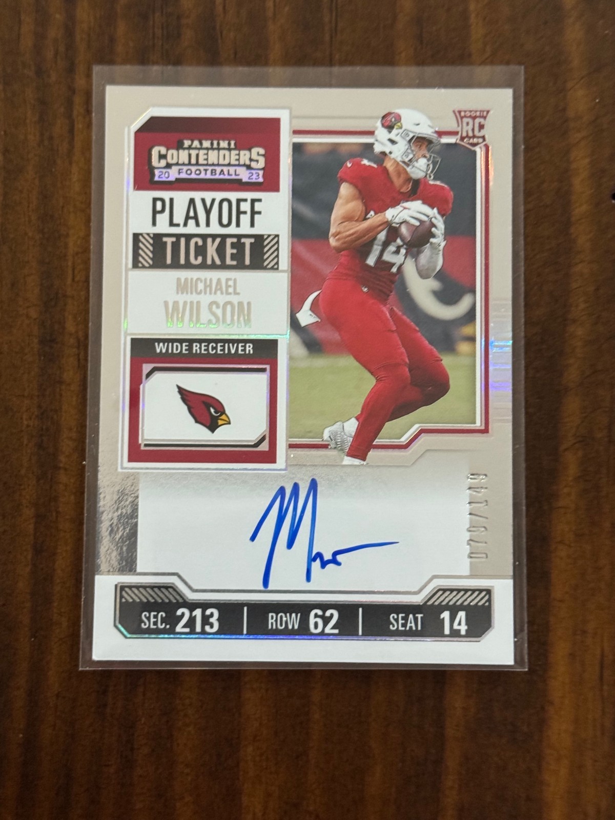 2023 Contenders Playoff Ticket #126 Michael Wilson RC Auto 79/149
