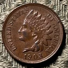 1903 Indian Head Penny - Nice Original XF-AU 4 Diamonds 123 Years Old One Cent!