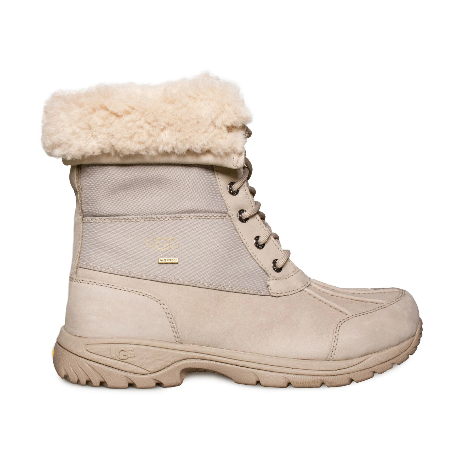 UGG BUTTE MONO PUTTY LEATHER WOOL WATERPROOF SNOW MEN'S BOOTS SIZE US 11.5 NEW