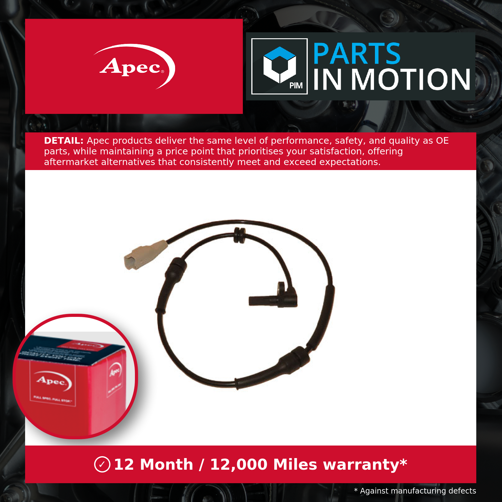 For FIAT ULYSSE 179 2002 to 2011 ABS SENSOR - Image 4