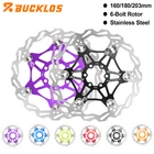 160/180/203mm Floating Hydraulic Disc brake BMX MTB 6 Bolts Colorful For Shimano