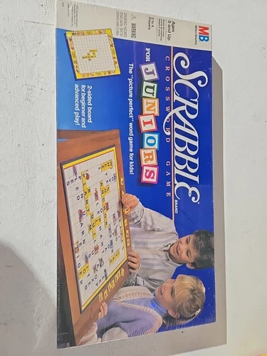 Vintage 1980s Scrabble Crosssword Board Game Kids Juniors Jr. Milton Bradley