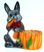 Hase Osterhase Deko Figur Mit PflanzküBel Keramik Ca.40 Cm Schnee-Hase Mit Topf