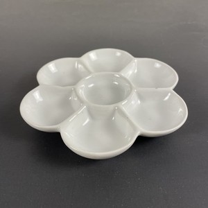Ceramic Flower Watercolor Palette 4.75 In Diameter 6 Petals & Center
