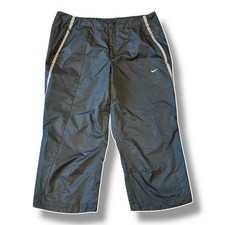Nike Medium Black Straight Leg Waterproof Embroidered  Sports Capri Track Pants