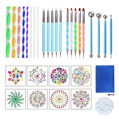 32PC Mandala Dotting Tools Set mit Aufbewahrungstasche für DIY Paint Craft