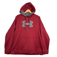 Under Armour Adult Large Athletic Fleece Lined Hoodie Pullover Jacket Embroidery