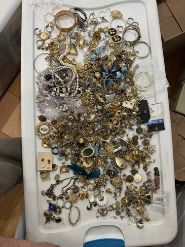 Large Lot Of Random Costume, Jewelry Vintage, Jewelry, Stainless Steel, And More