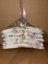 Anti Slip Satin Padded Clothes Hangers Fancy Thick Padded Floral Canvas 10 Pack