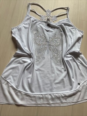 Tredy Shirt 46 Weiß Schmetterling  Glitzer Traumhaft Ansehen 