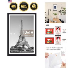 12x18 Picture Frame Wall Hanging Poster Frame Black for 11x17 or 12x18 Photos