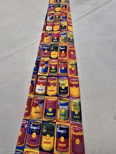 ACME Studio ANDY WARHOL “Campbell's Soup” 100% Silk Tie 57x3.5 - Picture 2 of 7